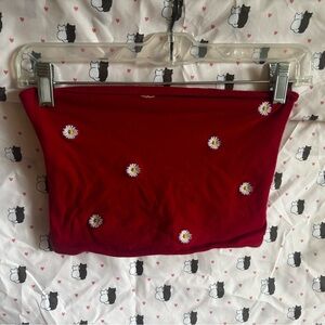 Red Floral Women's Shirt